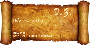 Dóka Zita névjegykártya