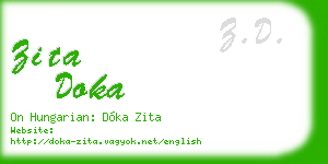 zita doka business card