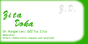 zita doka business card